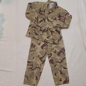 Kids Army Green Camouflage Pajama Set